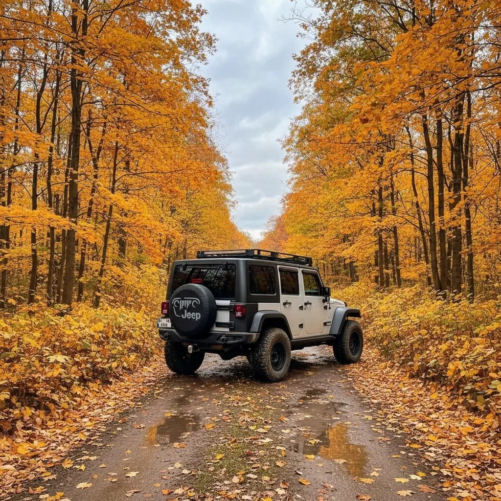 Jeep Grill Printed Spare Wheel Tire Cover